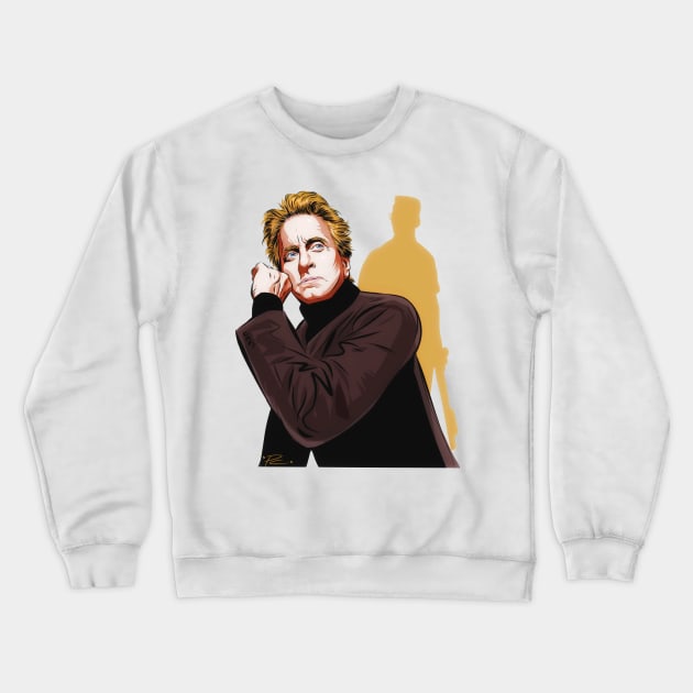 Michael Douglas - An illustration by Paul Cemmick Crewneck Sweatshirt by PLAYDIGITAL2020